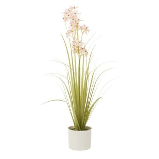 Plante Artificielle | Plante Artificielle en Pot "Allium" 89cm Vert & Rose Plante Artificielle Plante Artificielle