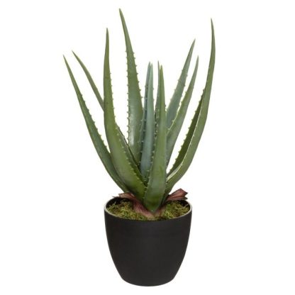 Plante Artificielle | Plante Artificielle en Pot "Aloe Vera" 44cm Vert Plante Artificielle Plante Artificielle