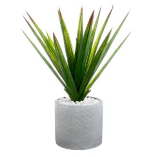 Plante Artificielle | Plante Artificielle en Pot "Aloe Vera" 47cm Vert Plante Artificielle Gris & Vert