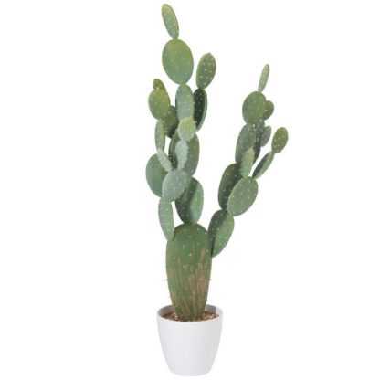 Plante Artificielle | Plante Artificielle en Pot "Cactus" 135cm Vert Plante Artificielle Plante Artificielle