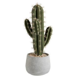 Plante Artificielle | Plante Artificielle en Pot "Cactus" 45cm Vert & Gris Plante Artificielle Plante Artificielle