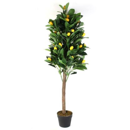 Plante Artificielle | Plante Artificielle en Pot "Citronnier" 125cm Vert Plante Artificielle Plante Artificielle