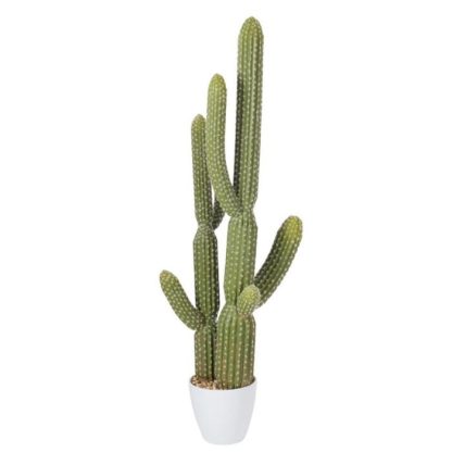 Plante Artificielle | Plante Artificielle en Pot Déco "Cactus" 114cm Vert Plante Artificielle Plante Artificielle