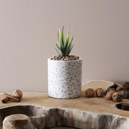 Plante Artificielle | Plante Artificielle en Pot "Terrazzo" 11cm Multicolore Plante Artificielle Multicolore