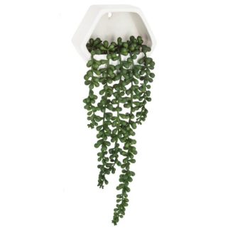 Plante Artificielle | Plante Artificielle Murale "Tombante" 14cm Blanc Plante Artificielle Blanc