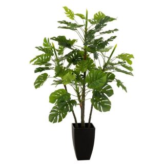 Plante Artificielle | Plante Artificielle "Philodendron" 110cm Vert & Noir Plante Artificielle Plante Artificielle