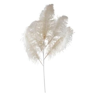 Plante Artificielle | Plante Artificielle "Plume d’Autruche" 143cm Ivoire Plante Artificielle Ivoire