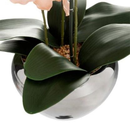 Plante Artificielle | Plante Artificielle Pot Argent "Orchidée" 56cm Rose Plante Artificielle Plante Artificielle