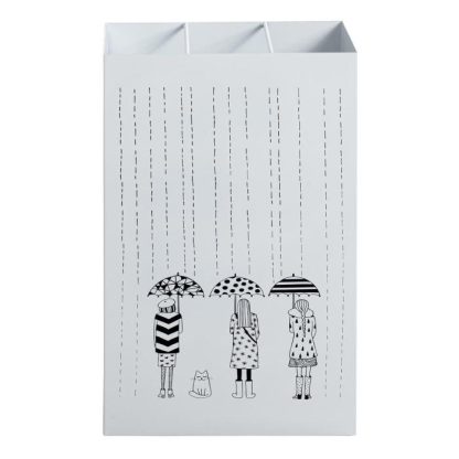 Porte-Parapluies | Porte-Parapluies Design "Motif" 48cm Blanc Laqué Boîtes & Rangements Blanc