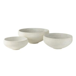 Pot & Cache-Pot | Lot de 3 Cache-Pots en Argile "Abel" 69cm Blanc Pot & Cache-Pot Blanc