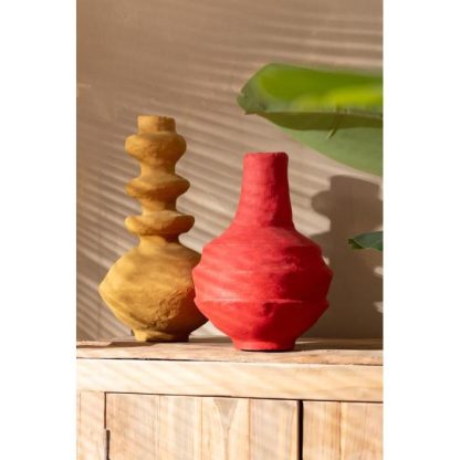 Pot & Cache-Pot | Pot avec Col Design "African" 40cm Jaune Pot & Cache-Pot Jaune