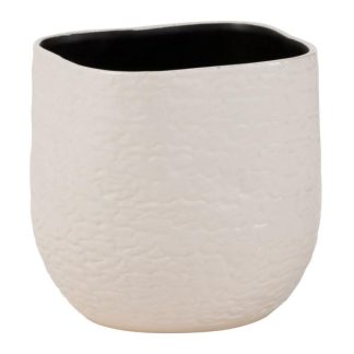 Pot & Cache-Pot | Cache-Pot en Céramique "Audrey" 20cm Blanc Pot & Cache-Pot Blanc