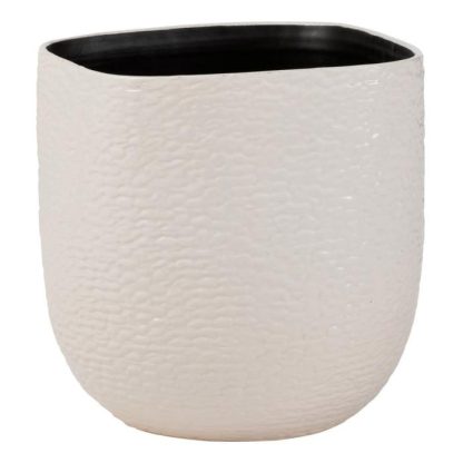 Pot & Cache-Pot | Cache-Pot en Céramique "Audrey" 30cm Blanc Pot & Cache-Pot Blanc