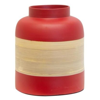 Pot & Cache-Pot | Pot Décoratif "Bambou" 22cm Rouge Pot & Cache-Pot Pot & Cache-Pot