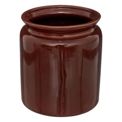 Pot & Cache-Pot | Cache-Pot en Céramique "Bota" 18cm Marron Pot & Cache-Pot Marron