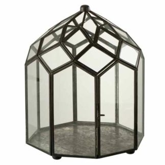 Pot & Cache-Pot | Terrarium en Verre Vintage "Brisla" 30cm Noir Pot & Cache-Pot Noir