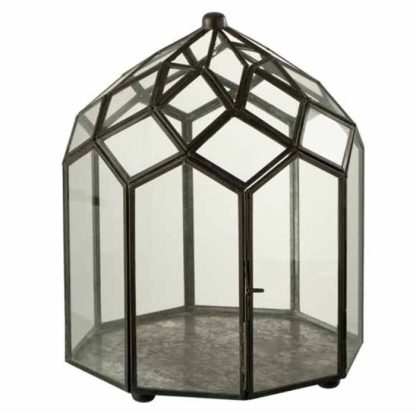 Pot & Cache-Pot | Terrarium en Verre Vintage "Brisla" 30cm Noir Pot & Cache-Pot Noir