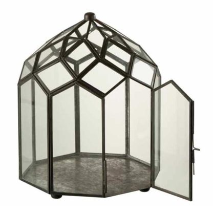 Pot & Cache-Pot | Terrarium en Verre Vintage "Brisla" 30cm Noir Pot & Cache-Pot Noir