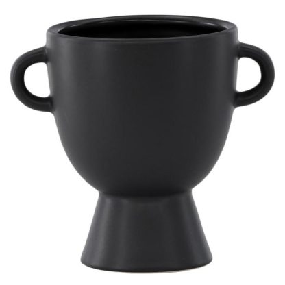 Pot & Cache-Pot | Pot Design en Céramique "Cent" 18cm Noir Pot & Cache-Pot Noir