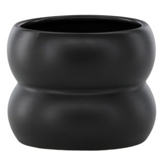 Pot & Cache-Pot | Pot Déco en Céramique "Dapne" 16cm Noir Pot & Cache-Pot Noir