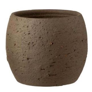 Pot & Cache-Pot | Cache-Pot en Céramique "Enya" 20cm Marron Pot & Cache-Pot Marron