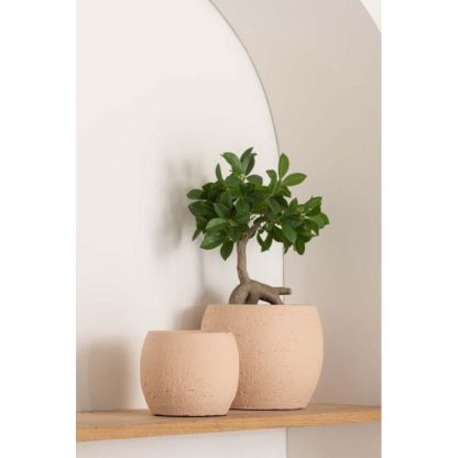 Pot & Cache-Pot | Cache-Pot en Céramique "Enya" 24cm Beige Pot & Cache-Pot Beige