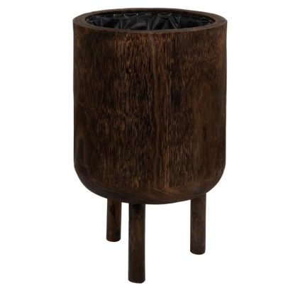 Pot & Cache-Pot | Cache-Pot sur Pied en Bois "Froto" 45cm Marron Pot & Cache-Pot Marron