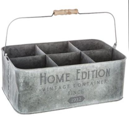 Pot & Cache-Pot | Porte Plantes en Métal "Home Edition" 36cm Gris Pot & Cache-Pot Gris