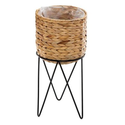 Pot & Cache-Pot | Lot de 2 Cache-Pots sur Pied "Hya" 54cm Naturel Pot & Cache-Pot Noir & Naturel