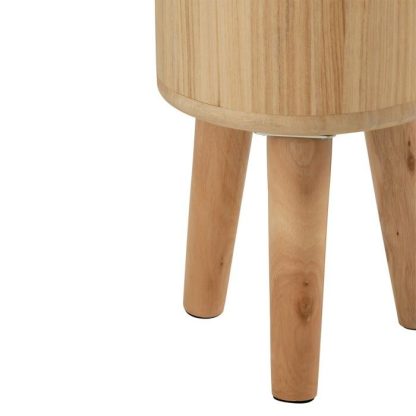 Pot & Cache-Pot | Lot de 3 Cache-Pots en Bois "Paul" 49cm Naturel Pot & Cache-Pot Naturel