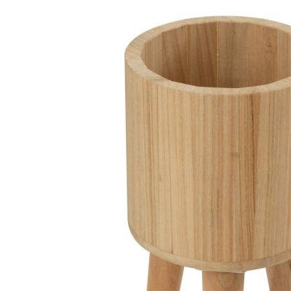 Pot & Cache-Pot | Lot de 3 Cache-Pots en Bois "Paul" 49cm Naturel Pot & Cache-Pot Naturel