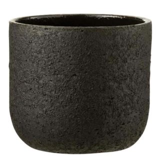 Pot & Cache-Pot | Cache-Pot Design "Rugueux" 22cm Noir Pot & Cache-Pot Noir