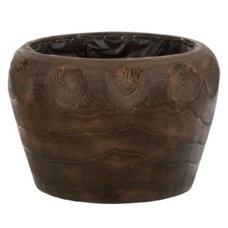 Pot & Cache-Pot | Cache-Pot en Bois "Thibo" 24cm Marron Pot & Cache-Pot Marron