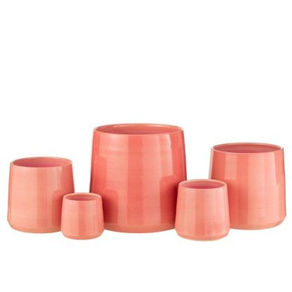 Pot & Cache-Pot | Cache-Pot en Céramique "Valentine" 28cm Rose Pot & Cache-Pot Pot & Cache-Pot