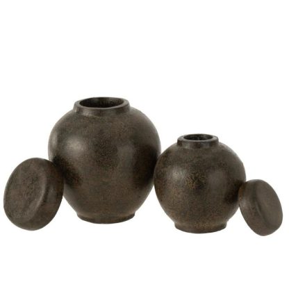 Pot & Cache-Pot | Pot Déco en Terre Cuite "Victor" 20cm Marron Pot & Cache-Pot Marron