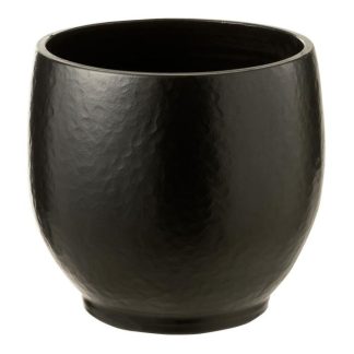 Pot & Cache-Pot | Cache-Pot Poterie "Ying" 27cm Noir Pot & Cache-Pot Noir