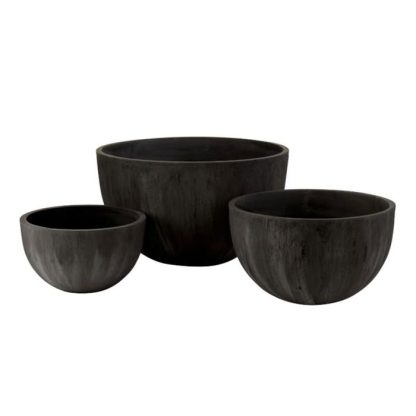 Pot & Cache-Pot | Lot de 3 Cache-Pots Design "Zera" 59cm Noir Pot & Cache-Pot Noir