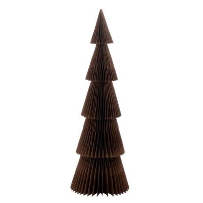 Sapin de Noël | Sapin de Noël en Papier "Pliant" 122cm Marron Décoration de Noël Marron