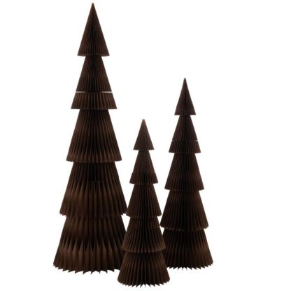 Sapin de Noël | Sapin de Noël en Papier "Pliant" 122cm Marron Décoration de Noël Marron