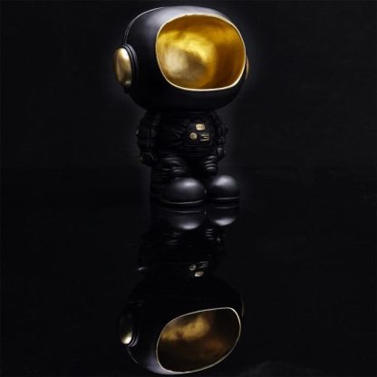 Statue & Statuette | Vide-Poche Statue "Astronaute" 28cm Noir Accessoires Déco Noir & Doré