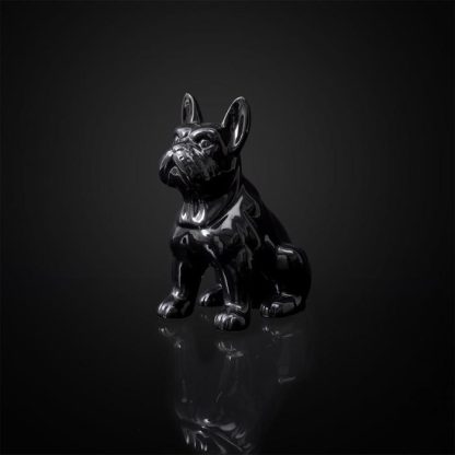 Statue & Statuette | Statuette Déco en Céramique "Bulldog" 20cm Noir Accessoires Déco Noir