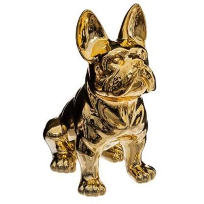 Statue & Statuette | Statuette Déco Design "Bulldog" 22cm Or Accessoires Déco Or