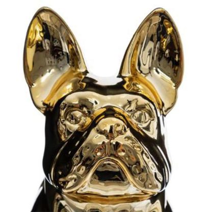 Statue & Statuette | Statuette Déco Design "Bulldog" 22cm Or Accessoires Déco Or