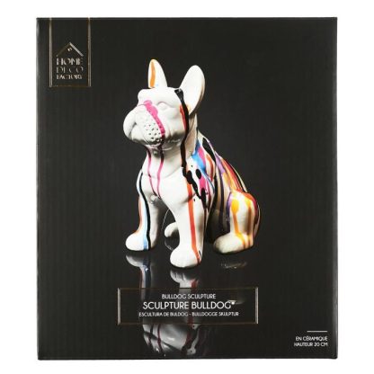 Statue & Statuette | Statuette Déco "Bulldog Coulures" 20cm Multicolore Accessoires Déco Multicolore