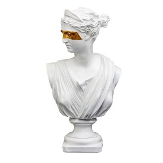 Statue & Statuette | Statuette Design "Nain de Jardin Rock" 33cm Blanc Accessoires Déco Blanc