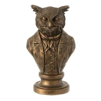 Statue & Statuette | Statuette Déco "Buste Hibou" 26cm Bronze Accessoires Déco Bronze