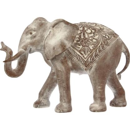 Statue & Statuette | Statuette Déco "Éléphant Résine" 46cm Gris Accessoires Déco Gris