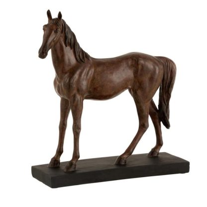 Statue & Statuette | Statuette Déco "Cheval" 28cm Marron Accessoires Déco Marron