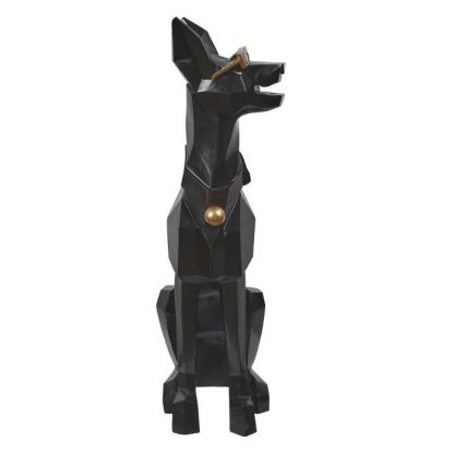 Statue & Statuette | Vide-Poche Statue "Chien" 73cm Noir Accessoires Déco Noir & Doré