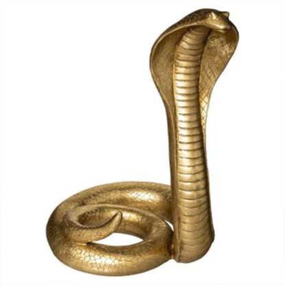 Statue & Statuette | Statue Déco "Cobra" 36cm Or Accessoires Déco Or